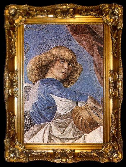 framed  Melozzo da Forli One of Melozzo famous angels from the Basilica dei Santi Apostoli, ta009-2